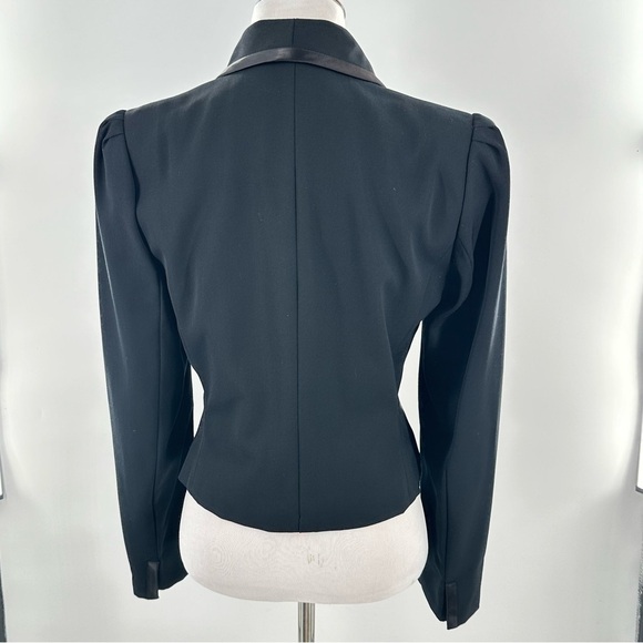 Diane Von Furstenberg womens blazer size 6 black tuxedo vintage 80s Corpcore - Picture 7 of 13